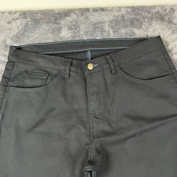 Blue Delta Custom Black Jeans USA Men's 35X28 Stretch Straight PF10 *Read - Picture 2 of 12